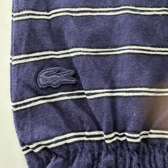 Lacoste Fitted Polo Dress In Blue Stripe Sz. 40 (M) - Picture 6 of 9